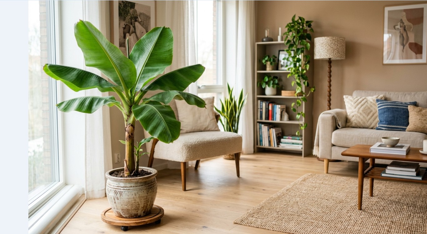 Tán lá xanh, khí lành tụ: câu chuyện phong thủy của chuối cảnh